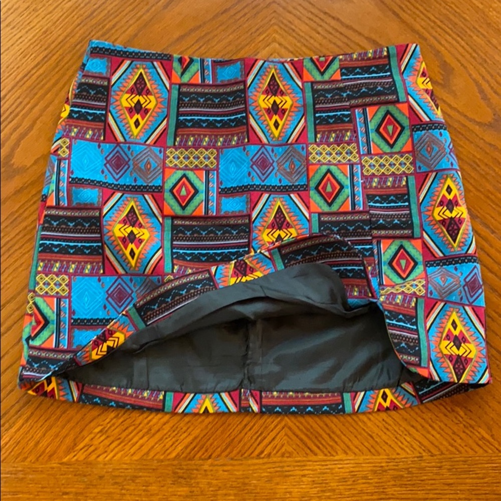 Tribal/ African print mini skirt
